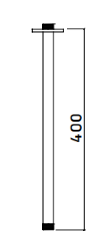 Waterevolution plafondsupport 40 cm volledig RVS T164540IE