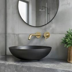 SB Round beépíthető mosdócsaptelep, kefélt réz PVD 162 mm