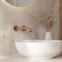 SB Round beépíthető mosdócsaptelep, kefélt réz PVD 162mm