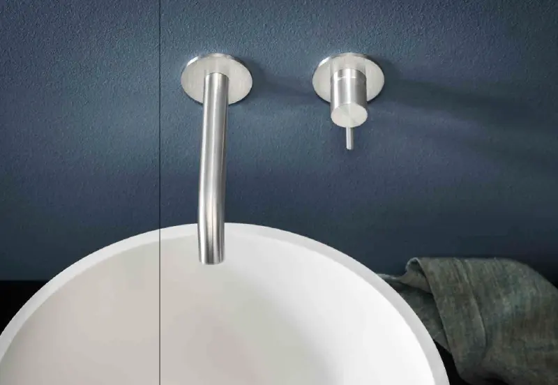 SB Round 316 beépíthető mosdócsaptelep Csiszolt Réz PVD 102 mm