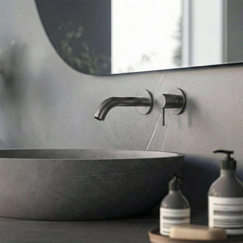 SB Round 316 beépített mosdócsaptelep Gun Metal PVD 102mm