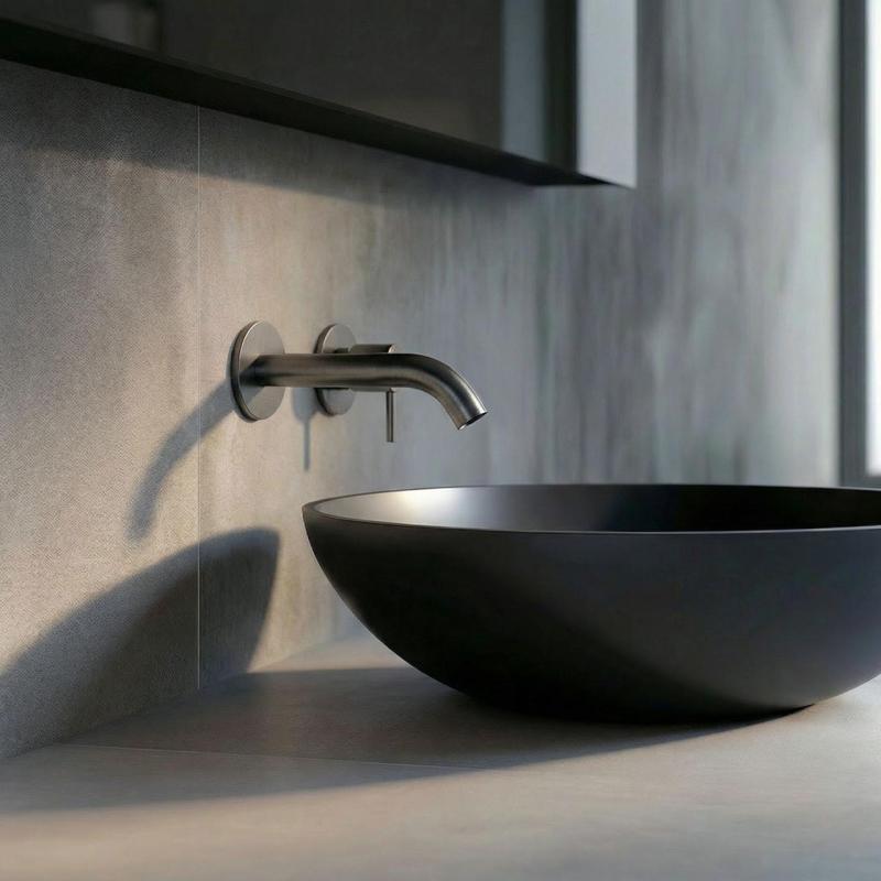 SB Round 316 beépített mosdócsaptelep Gun Metal PVD 132mm