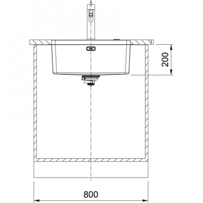 Franke Mythos MYX 110.55 rozsdamentes acél mosogató 55x40 cm beépíthető 122.0638.200