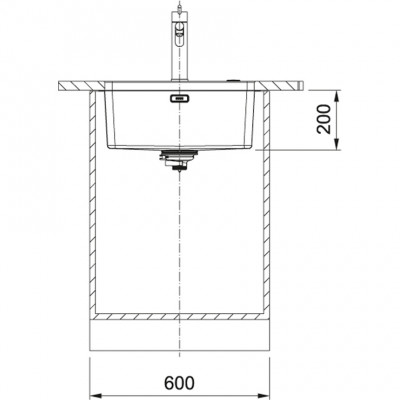 Franke Mythos MYX 110.50 rozsdamentes acél mosogató 50x40cm beépíthető 122.0638.199