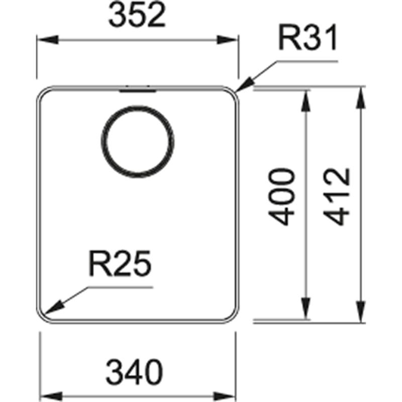 Franke Mythos MYX 210.34 rozsdamentes acél mosogató 34x40 cm síkbeépítés 127.0638.274