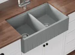 GraniteMy Tradition vidéki dupla mosogatótálca 2 oldalas gránit mosogató 80x50cm fehér, felületre szerelhető, aláépíthető és süllyesztett 1208953698