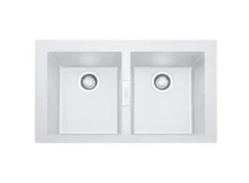 Franke Sirius 2 S2D 620 műanyag dupla mosogató fehér felületi szerelés 143.0634.553