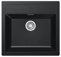 Franke Sirius 2 S2D 610.50 műanyag fekete mosogató 56x53cm felületre szerelhető csaplyukkal 114.0271.940