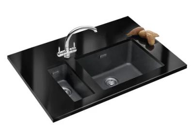 Franke Sirius 2 S2D 610.50 műanyag fekete mosogató 56x53cm felületre szerelhető csaplyukkal 114.0271.940