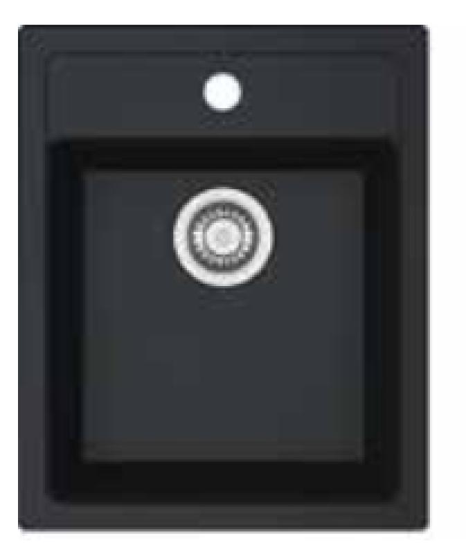 Franke Sirius 2 S2D 610.40 műanyag fekete mosogató 43x53cm felületszerelés csaplyukkal 114.0568.053