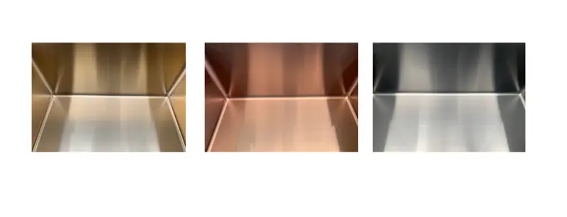 Ausmann Weser nagy rozsdamentes acél mosogató réz szín PVD Copper 79x51 csaptelep lyukkal alsó, sík és felső szereléshez 080952