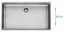 Foster L45 Speciális 45 cm hosszú rozsdamentes acél nagy mosogatótálca 80 x 45 cm beépített 1208953743