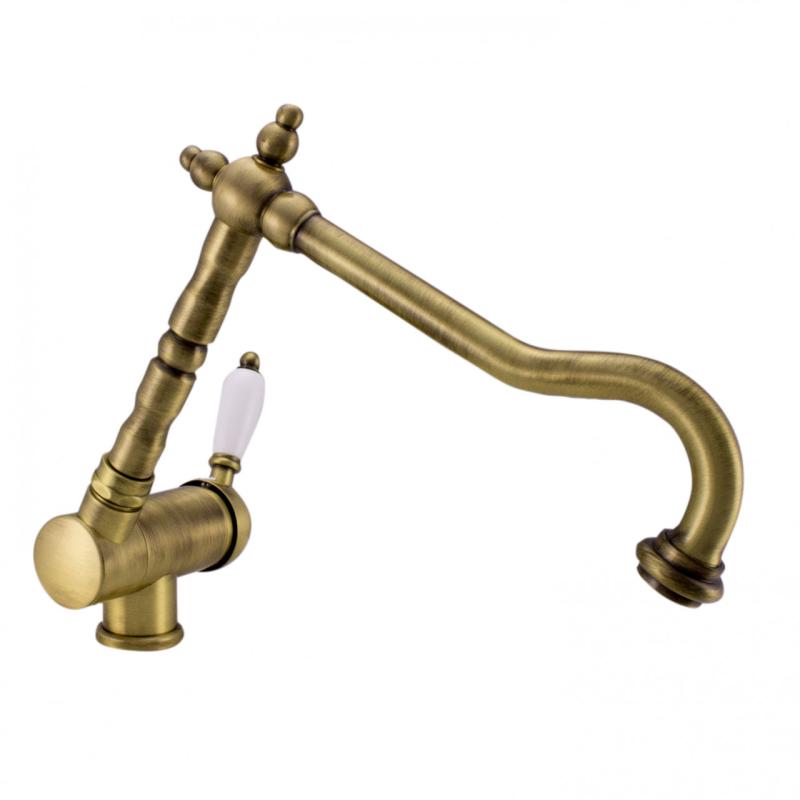 PB Vintage Nosztalgikus konyhai csaptelep ablak alá lehajtható Bronz 1208953756