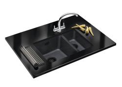 Franke Black műanyag fekete mosogató 50x41cm beépíthető 1208953777