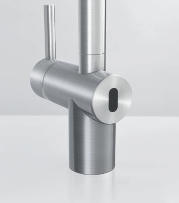 Franke masszív rozsdamentes acél szenzoros konyhai csaptelep Atlas Neo forgatható kifolyó inox 115.0625.489
