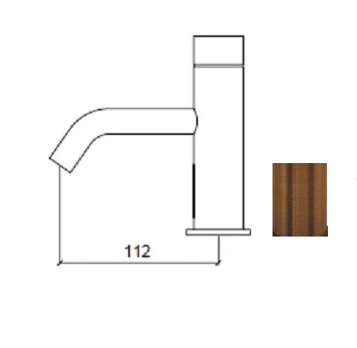 Waterevolution Flow elektronikus mosdócsap infravörös, 230 V, PVD réz T110EECPE