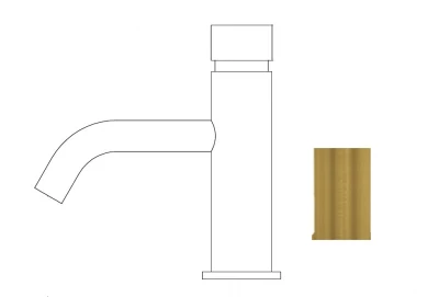Waterevolution Flow mosdócsap, önzáró, csiszolt sárgaréz T110TPLE