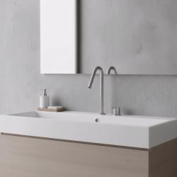 Waterevolution Flow 2-lyukú mosdócsaptelep rozsdamentes acél magas V 120mm kifolyóval T1122VIE