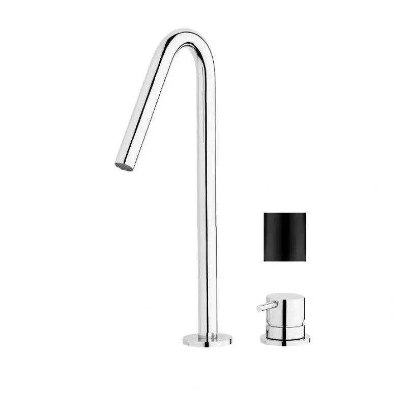 Waterevolution Flow 2-gats wastafelkraan zwart met hoge V 120mm uitloop T1122VPR

Waterevolution Flow 2-lyukú fekete mosdócsaptelep magas V 120 mm kifolyóval T1122VPR