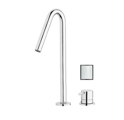 Waterevolution Flow 2-lyukas fehér mosdócsaptelep magas V 120 mm kifolyóval T1122VBR