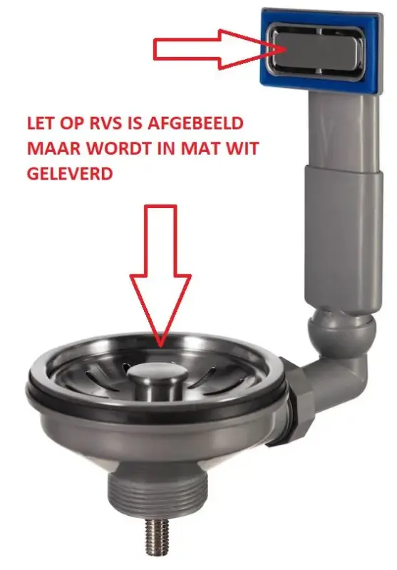 Lorreine mosogató dugó készlet matt fehér túlfolyóval 1208954014