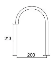 Waterevolution Flow 2-lyukú mosdókagyló csaptelep króm alacsony U 200mm kifolyó T1122U01