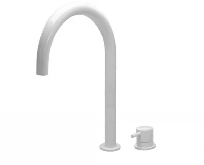 Waterevolution Flow 2 lyukú mosdócsap fehér, magas U 200 mm kifolyóval T1122UBR