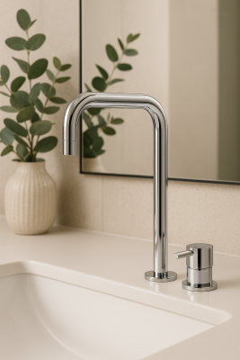 Waterevolution Flow 2-lyukas mosdócsap magas kifolyóval 222 króm T122H01