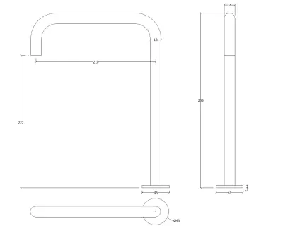 Waterevolution Flow 2-lyukas mosdócsap magas kifolyóval 222 króm T122H01