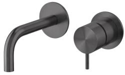 Waterevolution Flow beépíthető mosdócsap PVD Gun Metal, 10 cm-es kifolyóval T116BME-10