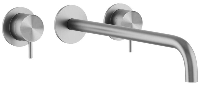 Waterevolution Flow 3 lyukas beépíthető mosdócsaptelep, teljes egészében rozsdamentes acélból, 21 cm-es kifolyóval T1163FIE-21