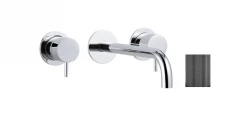 Waterevolution Flow 3 lyukas beépített mosdócsap PVD Gun Metal kivitelben 15cm kifolyóval T1163FGME-15