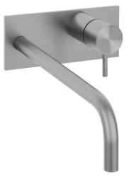 Waterevolution Flow beépíthető mosdócsaptelep fedőlappal, teljes egészében rozsdamentes acélból, 21 cm-es kifolyóval T1161BIE-21