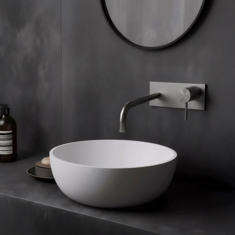 Waterevolution Flow beépíthető mosdócsaptelep fedőlappal, teljes egészében rozsdamentes acélból, 21 cm-es kifolyóval T1161BIE-21