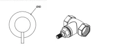 Waterevolution Flow beépített leállószelep Kefekezelt Sárgaréz T143EBLE