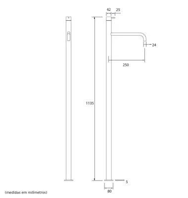 Waterevolution Flow vrijstaande wastafelkraan Geborsteld Messing T113LE