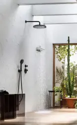SB Round Douche Set mat zwart inbouw compleet