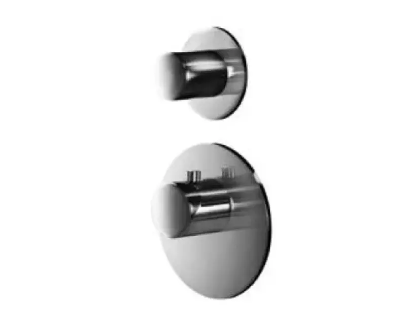 SB Round Douche Set mat zwart inbouw compleet