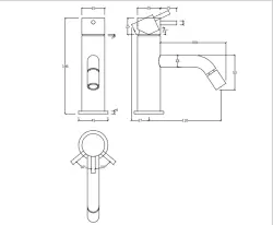 Waterevolution Flow bidé-mengkraan PVD Gun Metal T120GME