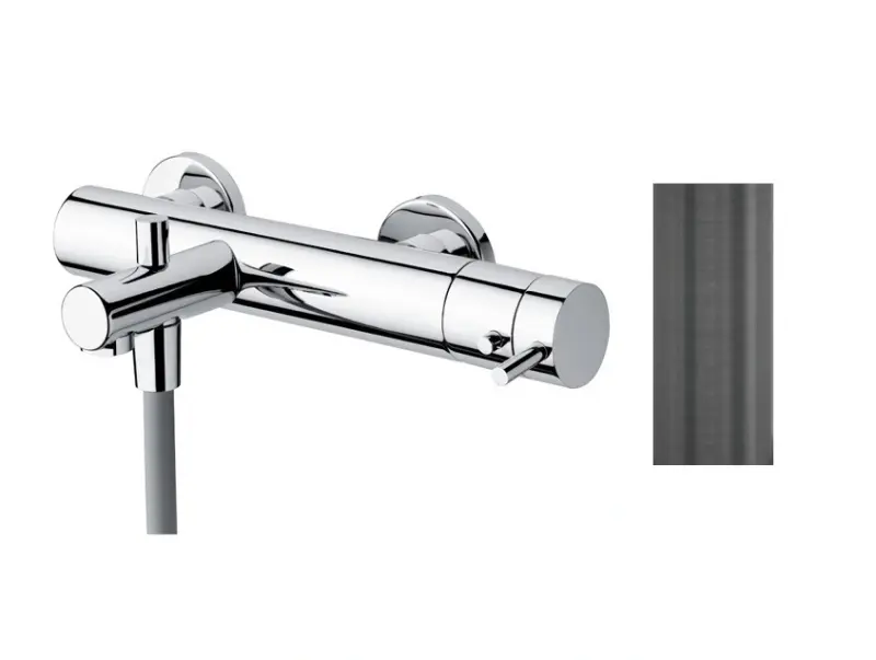 Waterevolution Flow fürdőtermostat kézi zuhanykészlettel PVD Gun Metal T130TGME