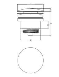 Waterevolution Flow afvoerplug 1.1/4 Réz Természet VAL1LE
