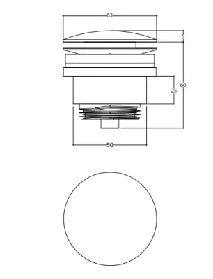 Waterevolution Flow afvoerplug 1.1/4 Réz Természet VAL1LE