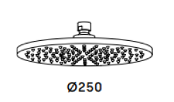 Waterevolution Flow főzuhany 250 mm Króm T16432501