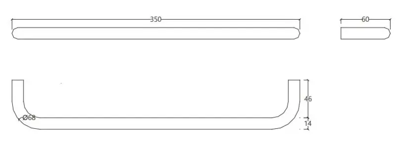 Waterevolution flow handdoektartó 35 cm PVD Gun Metal A111GME