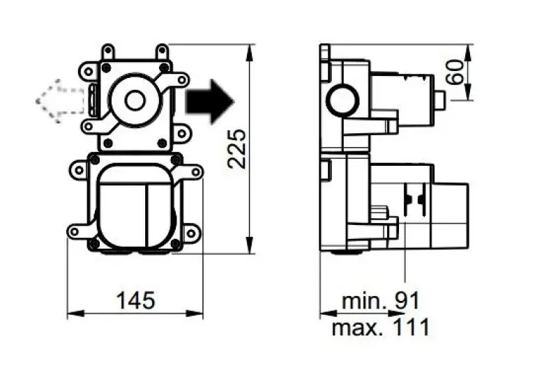 SB 316 AESTHETICS Ronde Inbouwthermostaatkraan met 1 uitgang / stopkraan PVD geborsteld koper 1208954894