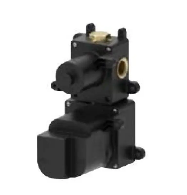 SB 316 AESTHETICS Ronde inbouwthermostaatkraan met 1 uitgang / stopkraan PVD geborsteld gepolijst gun metal 1208954896