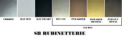 SB 316 AESTHETICS Inbouwthermostaatkraan met 2 uitgangen / omstel-stopkraan PVD geborsteld gun metal 1208954918