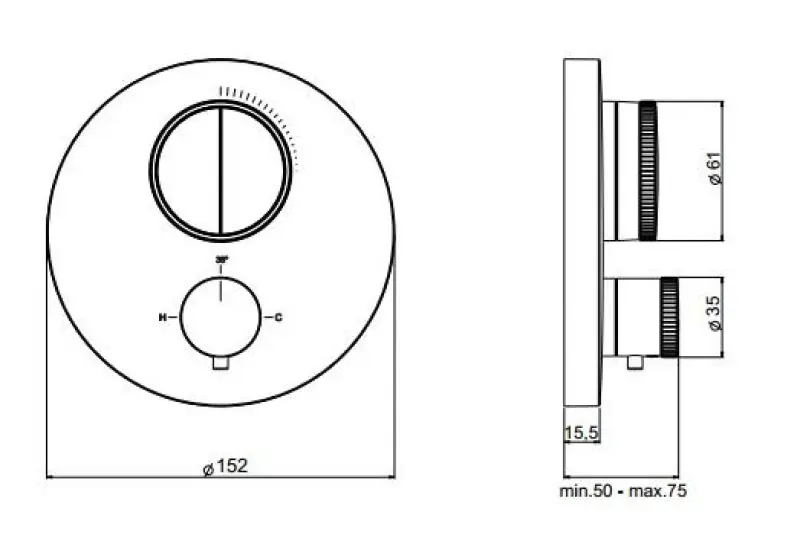 SB Push Round Inbouw thermostaatkraan met drukknop omsteller en volumeregelaar mat zwart 1208955065

SB Push Round Beépített termosztátos csaptelep nyomógombos átváltóval és térfogat szabályz