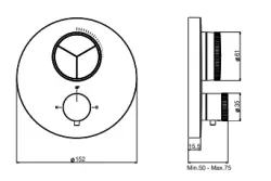 SB Push Round Inbouw thermostaatkraan met drukknop 3 weg omsteller en volumeregelaar RVS 1208955075

SB Push Round Beépített termosztátos csaptelep nyomógombbal, 3 utas váltóval és hangerősza
