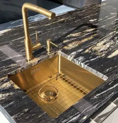 Lorreine mosogató aljzatrács PVD arany arany mosogató rács 34x40cm 1208955089